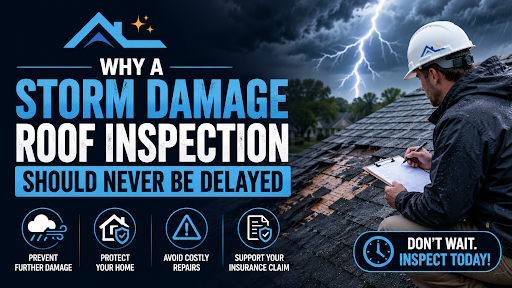 Storm damage roof inspection
